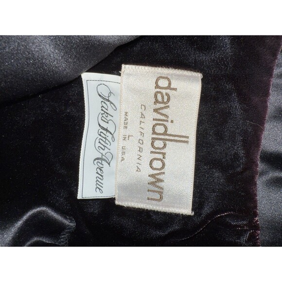 VTG David Brown Saks Fifth Ave Velvet Opera Maxi Gown Old Hollywood Couture L - Picture 6 of 14